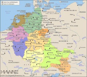Medievel Germany map